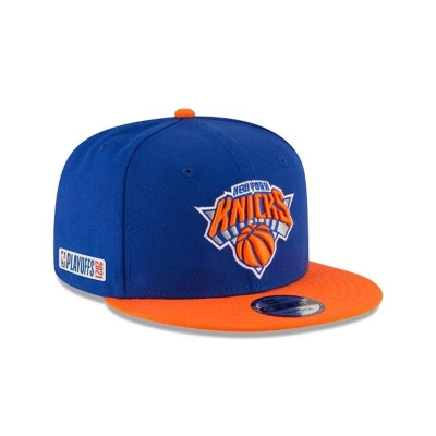 Sapca New Era New York Knicks NBA Playoff Side Patch 9FIFTY Snapback - Galbeni